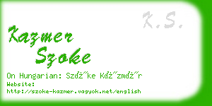 kazmer szoke business card